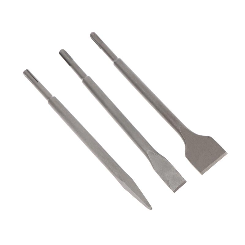 Rotary Hammer Chisel Bit Flat - 3-teiliges SDS-Plus Meißel-Set für Bohrhammer, Mauerwerk-