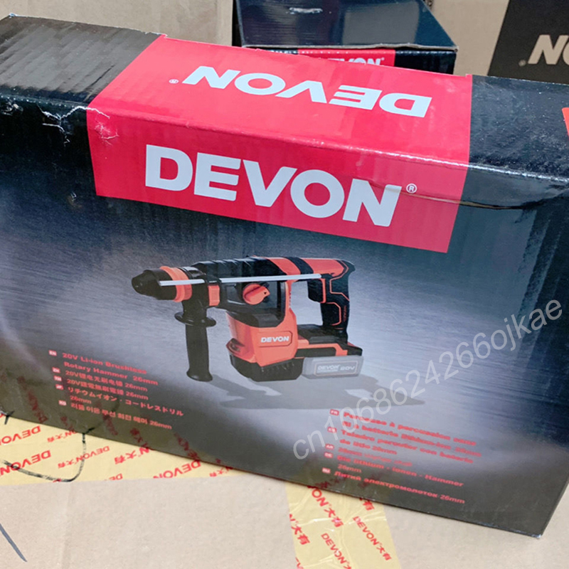 Cordless Rotary Hammer 20V Brushless - Devon Heavy Duty Akku-Bohrhammer Bürstenlos Rohwerkzeug