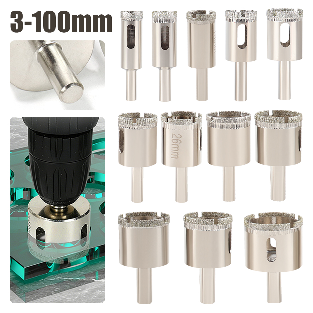 Core Drill Bit Diamond 100Mm - 1 Stück 3-100mm Glaslochsäge Diamantbeschichteter Bohrer