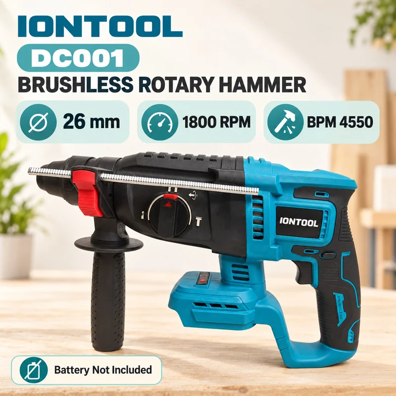 Rotary Hammer Drill 26Mm - IONTOOL Akku-Bohrhammer 26mm 1800RPM 4550BPM für