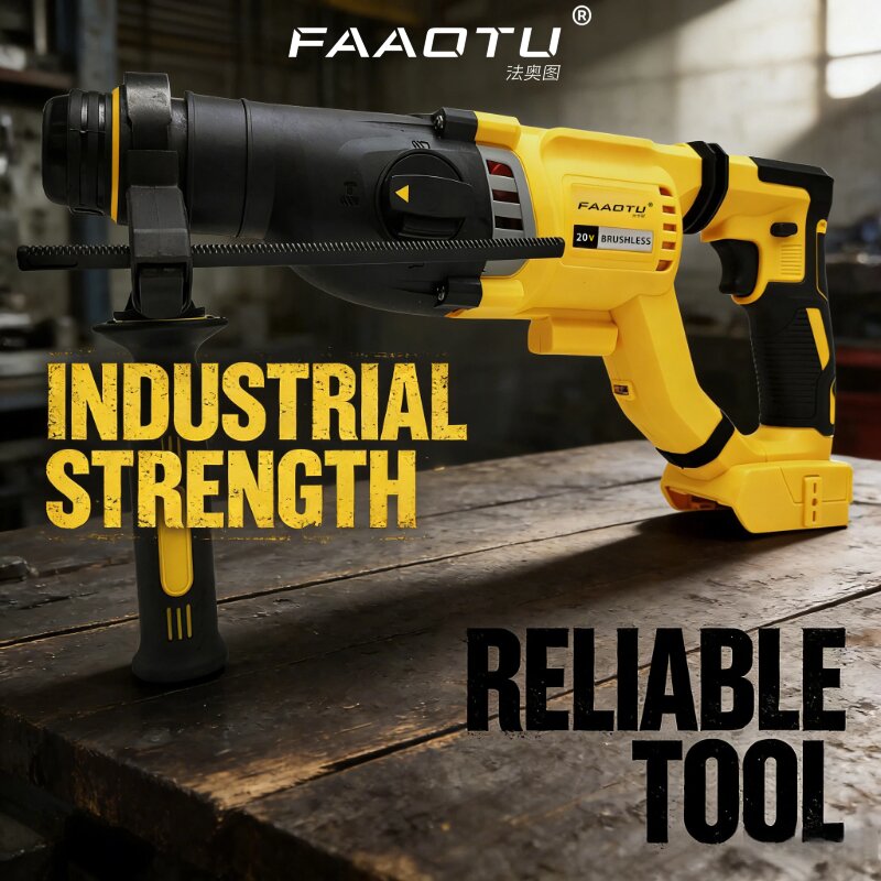 Cordless Rotary Hammer 20V Brushless - FAAOTU DCH263 20V Bürstenloser Akku-Bohrhammer mit