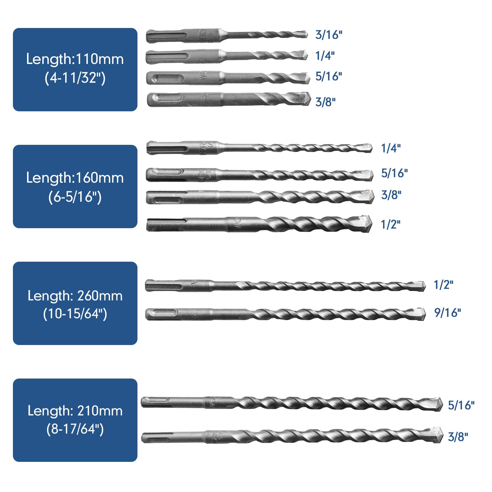 17-teiliges SDS-Plus-Bohrhamme – Sds Plus Drill Bit Set 17Pcs Bewertung und Preis