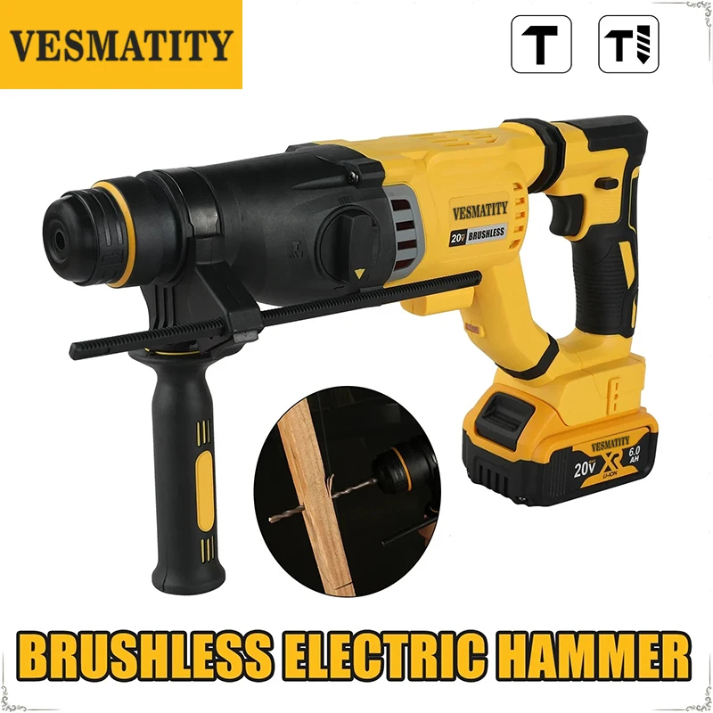 Vesmatity Bürstenloser Akku-Bo – Cordless Rotary Hammer 20V Brushless Bewertung und Preis