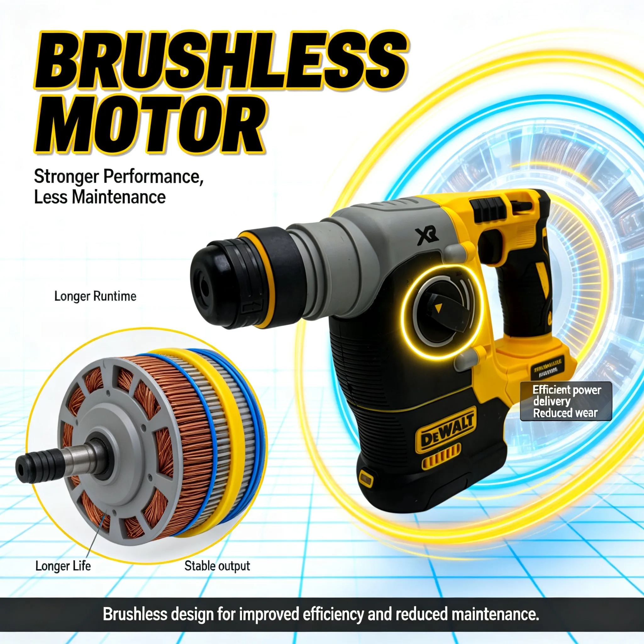 DEWALT Neuer 18V/20V MAX Bürst – Cordless Rotary Hammer 20V Brushless Bewertung und Preis
