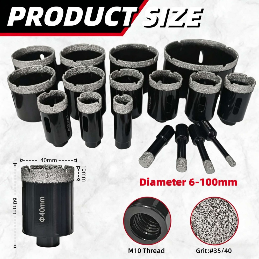 Diamant-Trockenkernbohrer 6-10 – Core Drill Bit Diamond 100Mm Bewertung und Preis