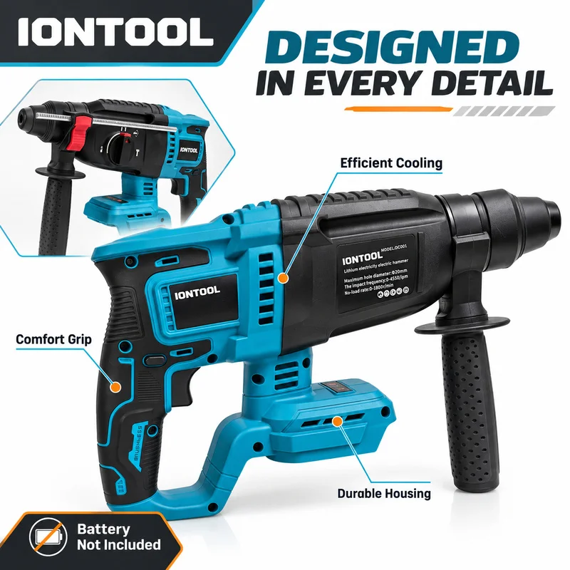 IONTOOL Akku-Bohrhammer für Be – Rotary Hammer Drill 26Mm Bewertung und Preis