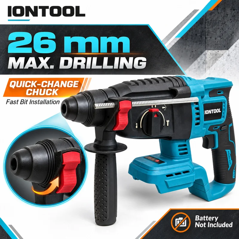 IONTOOL Akku-Bohrhammer für Be – Rotary Hammer Drill 26Mm Bewertung und Preis