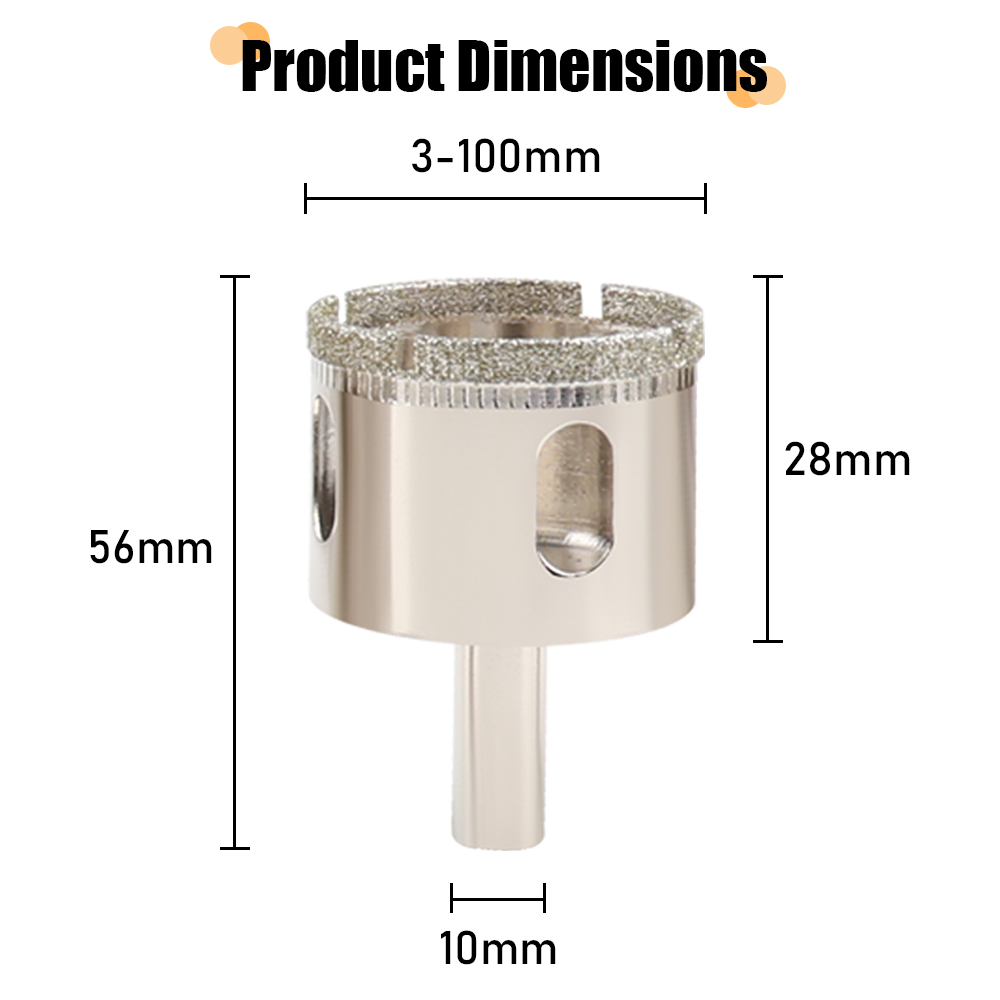 1 Stück 3-100mm Glaslochsäge D – Core Drill Bit Diamond 100Mm Bewertung und Preis
