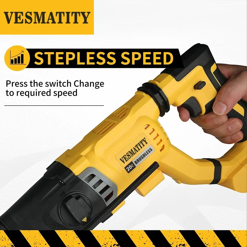 Vesmatity Bürstenloser SDS Plu – Cordless Rotary Hammer 20V Brushless Bewertung und Preis