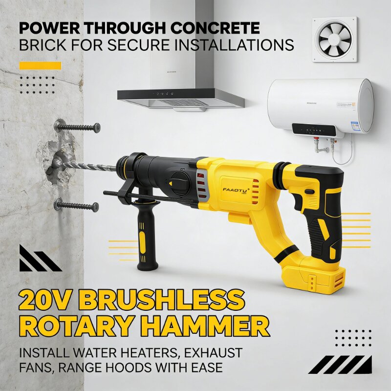 FAAOTU DCH263 20V Bürstenloser – Cordless Rotary Hammer 20V Brushless Bewertung und Preis