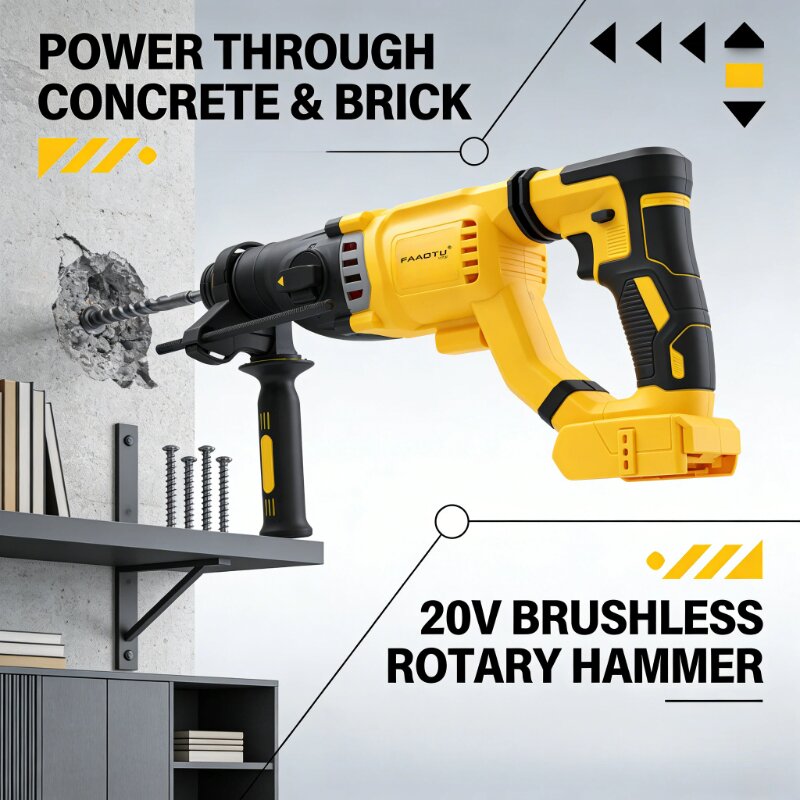 FAAOTU DCH263 20V Bürstenloser – Cordless Rotary Hammer 20V Brushless Bewertung und Preis