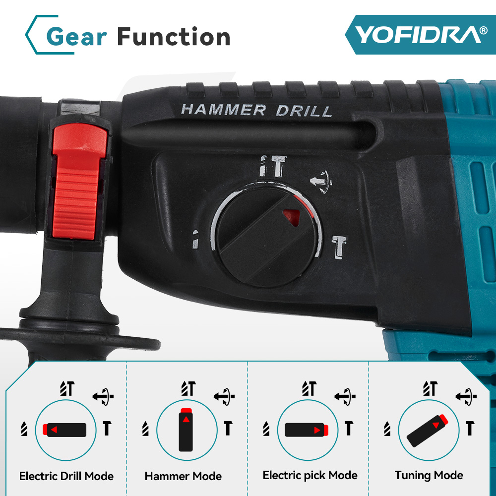 YOFIDRA 26MM Bürstenlosen Elek – Rotary Hammer Drill 26Mm Bewertung und Preis