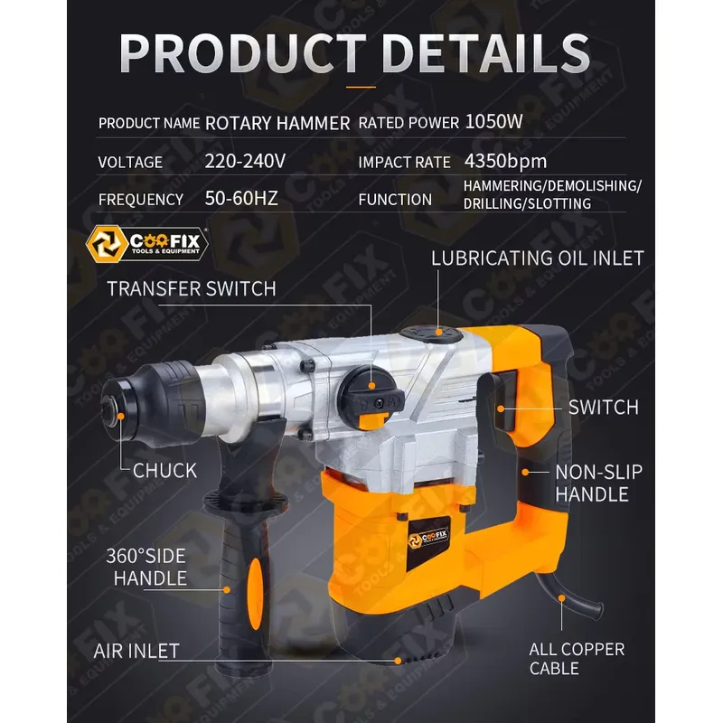 【CHIMU HOME】 1050W 26mm SDS-Pl – Rotary Hammer Drill 26Mm Bewertung und Preis