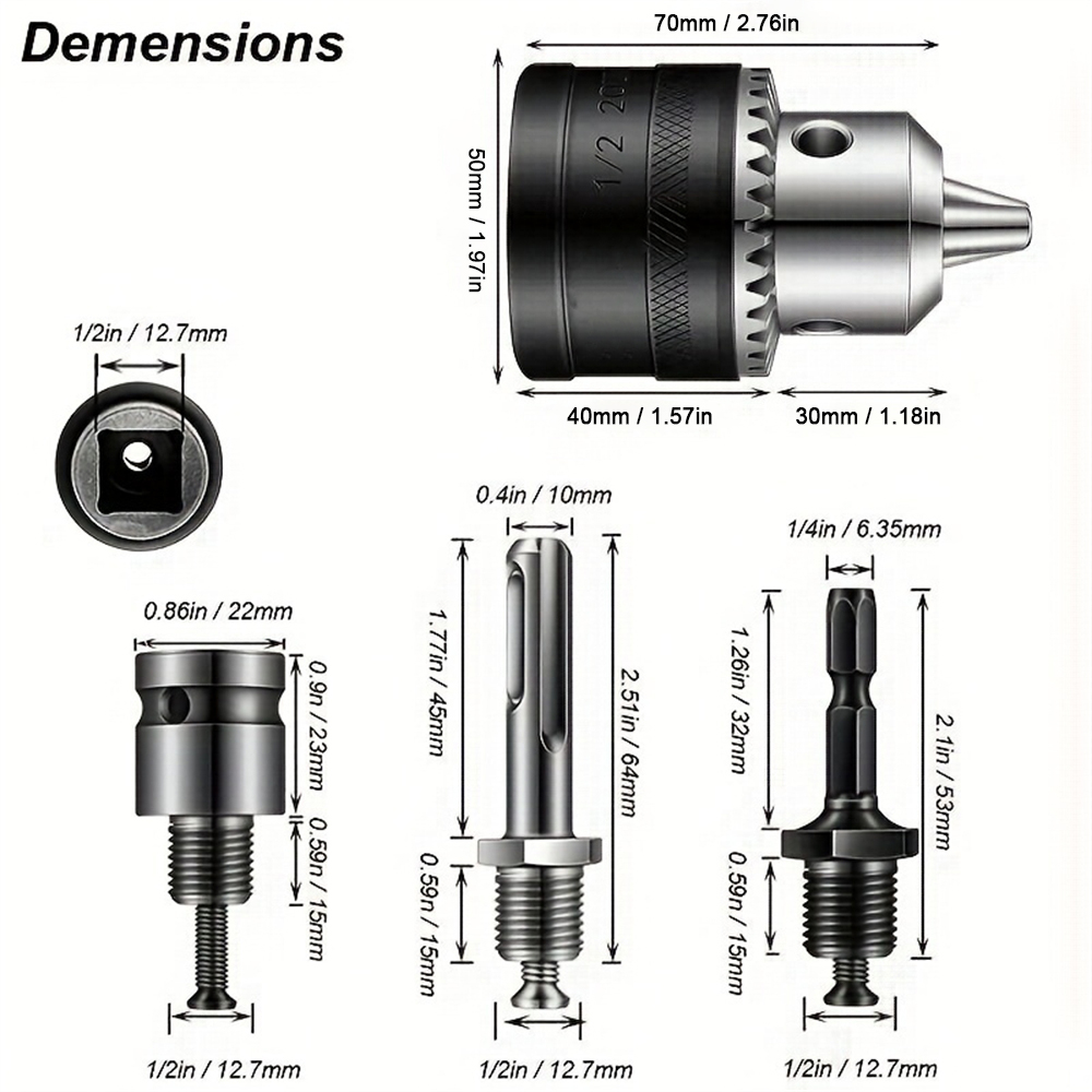 5 Stück/Set, 3mm~16mm Metall-B – Sds Plus Chuck Adapter Bewertung und Preis