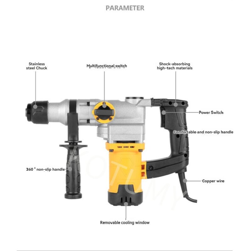 110V/220V Vollkupfer-Elektroha – Hammer Drill Concrete 13Mm Bewertung und Preis