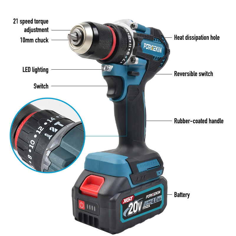 FORGEKIN Kabelloser Lithium-Ak – Cordless Rotary Hammer 20V Brushless Bewertung und Preis